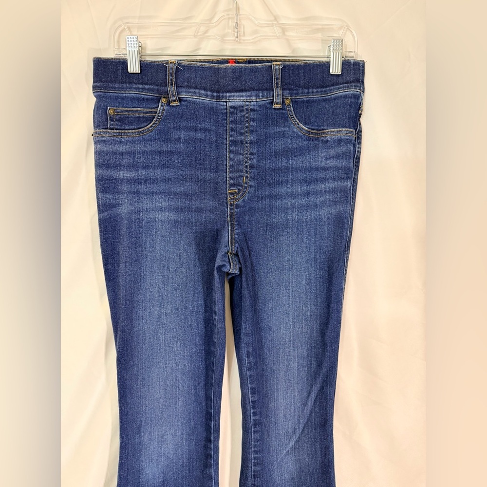 Spanx Pull On Clean Indigo Boot Cut High Rise Denim Trousers Size Medium - Picture 6 of 15
